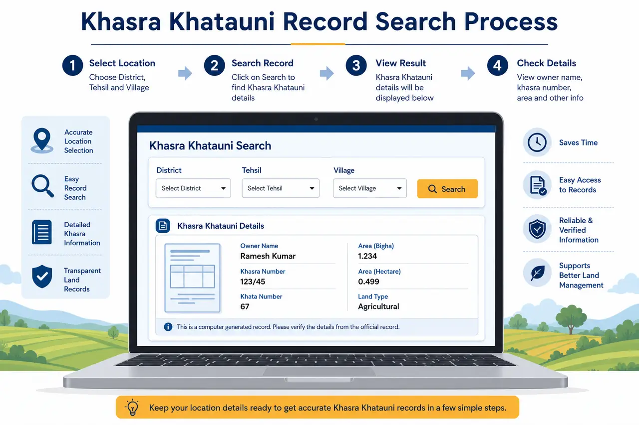 Khasra Khatauni Record Search Process