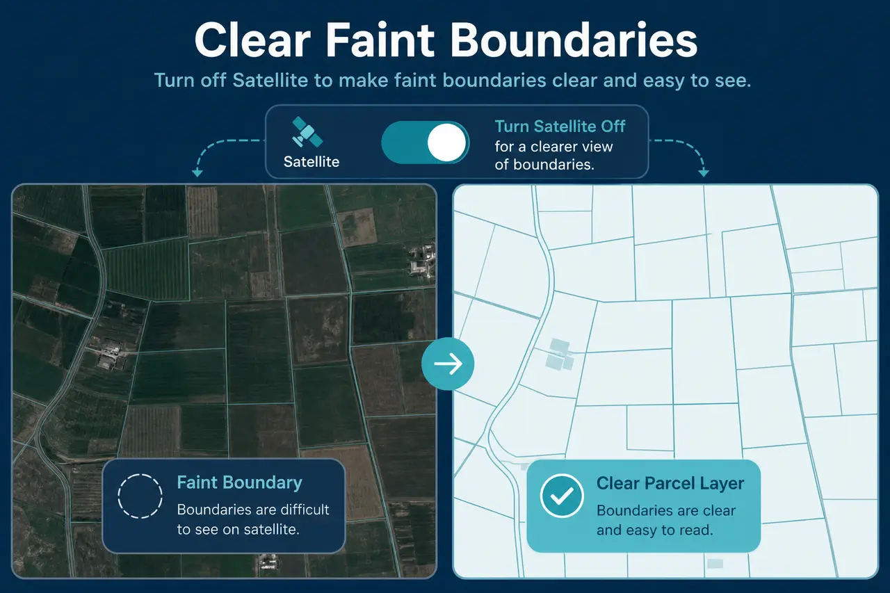 WebGIS faint boundary fix before and after