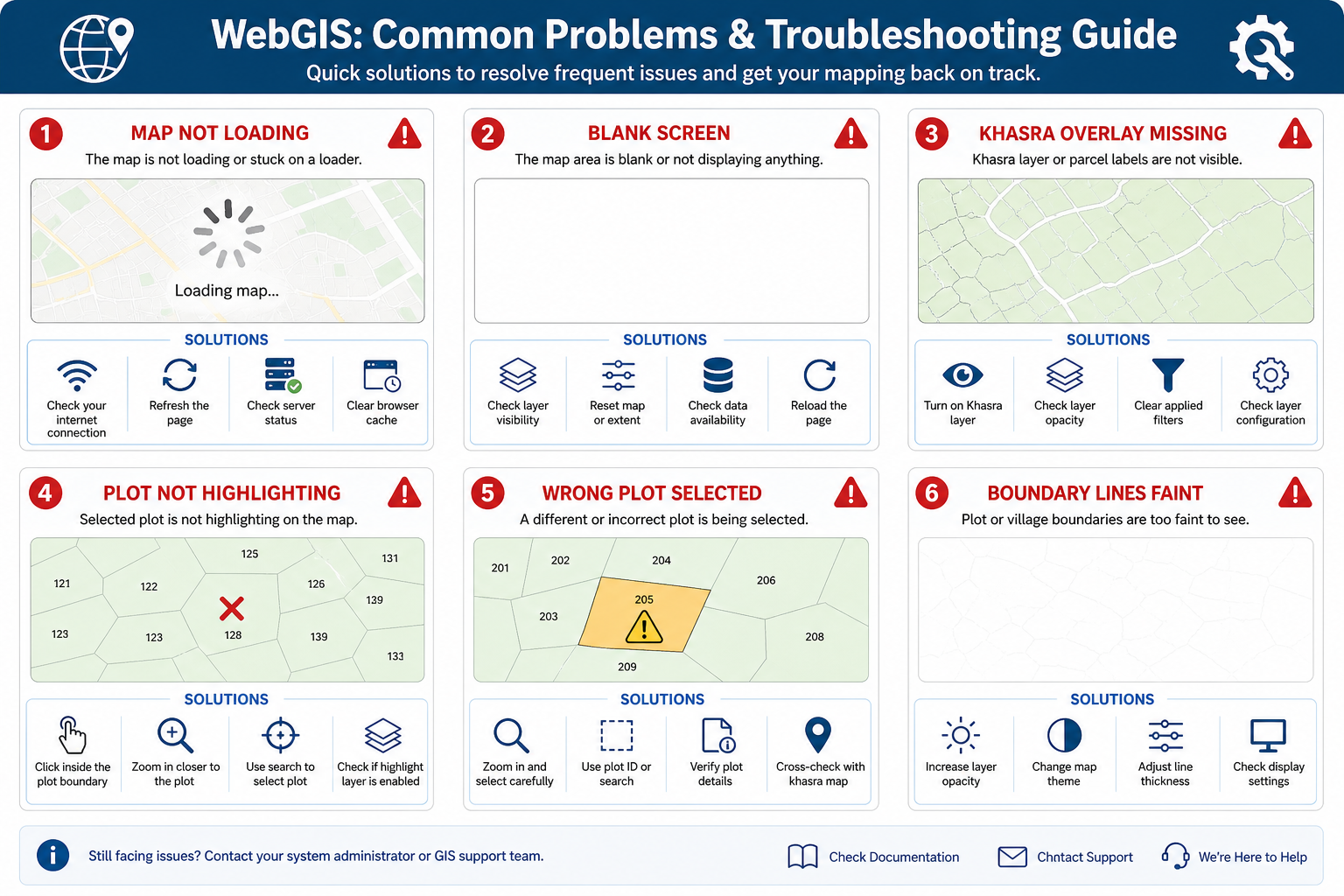 WebGIS common problems and troubleshooting guide