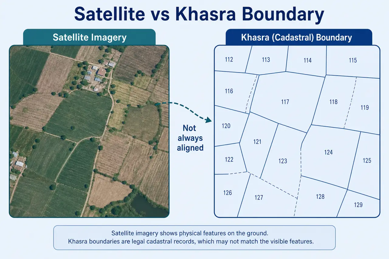 Satellite vs Khasra Boundary